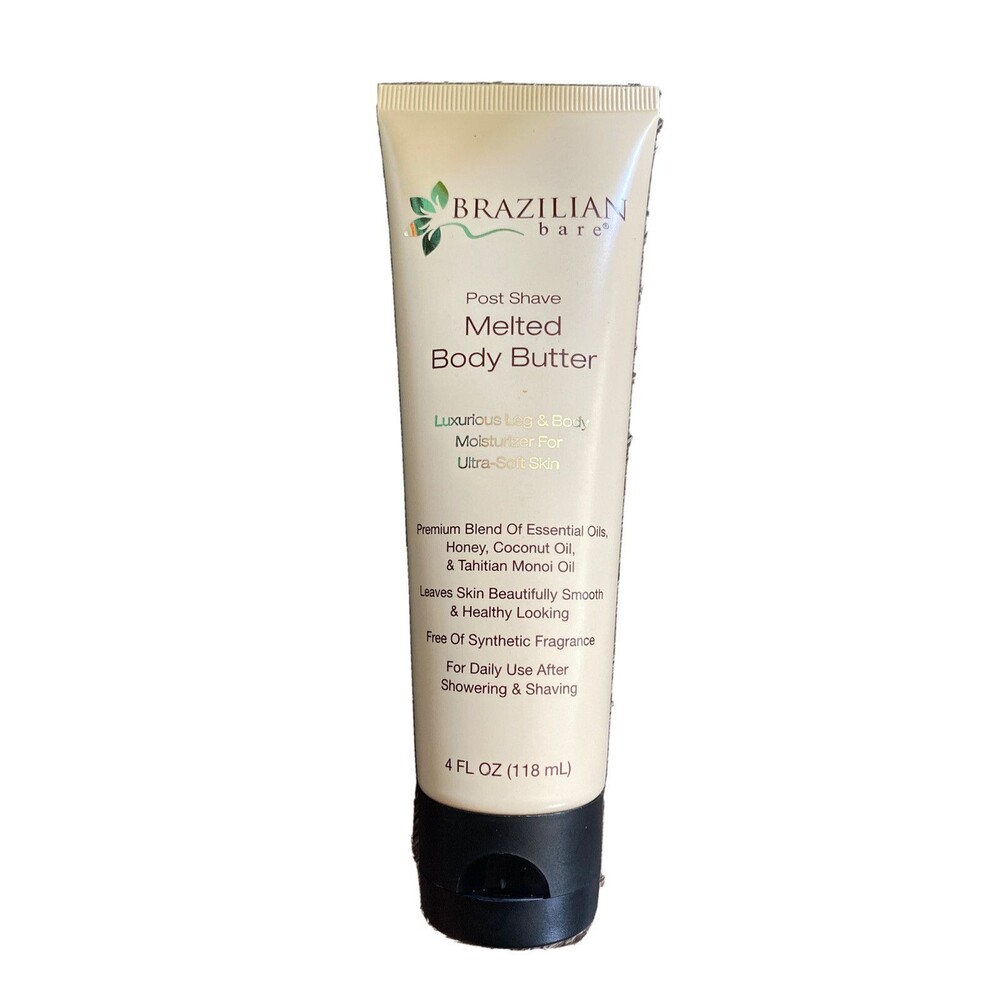 Brazilian Bare Post Shave Melted Body Butter 4 FL OZ Blend Of Essential Oils NEW